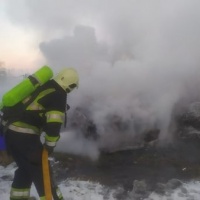 В Сарнах горів легковий автомобіль (+ФОТО)