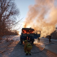 На Дубенщині під час руху загорівся вантажний автомобіль