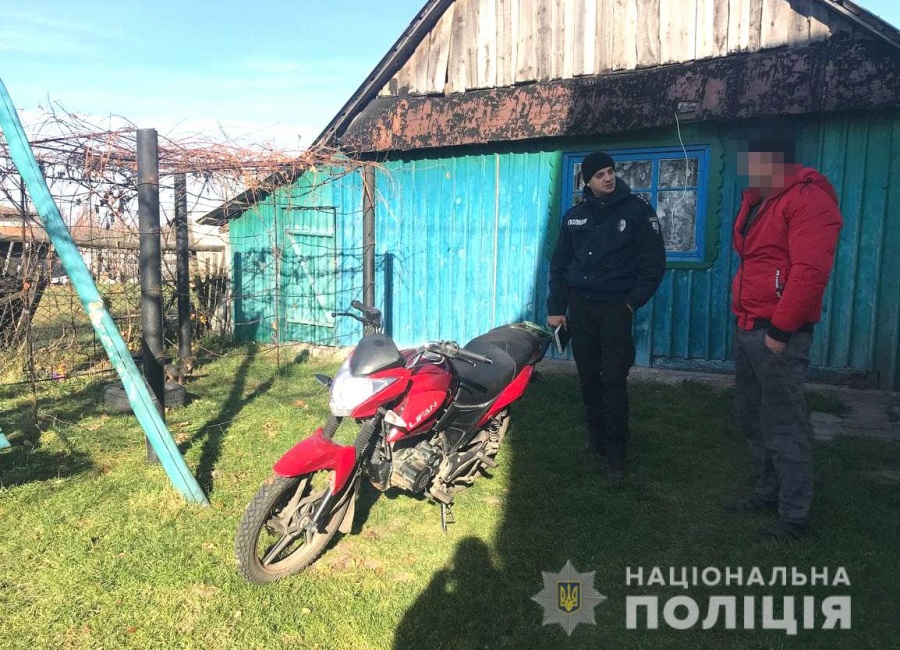 На Рівненщині  викрили раніше судимого чоловіка на угоні мотоцикла